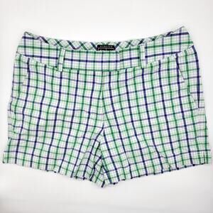 Adidas Shorts Women's 8 Plaid Chino Mid Rise Performance Golf Stretch Comfort